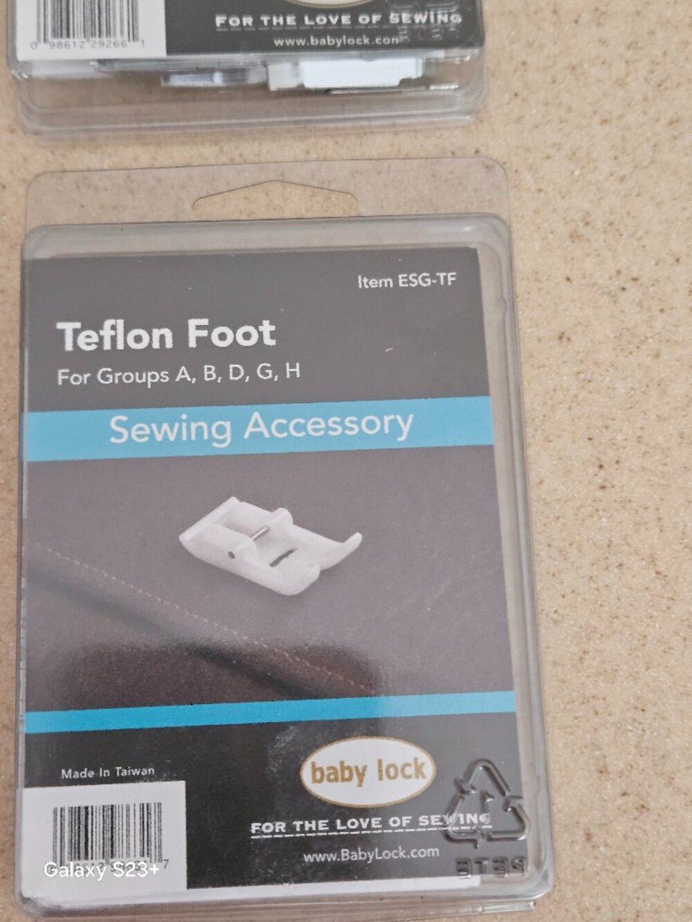5 BABY LOCK RUFFLING BRAIDING TEFLON QUILTING FOOT SEWING ACCESSORY ATTACHMENT - Picture 6 of 12